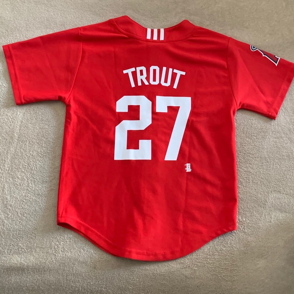 Youth small Mike Trout Angels MLB jersey #27
